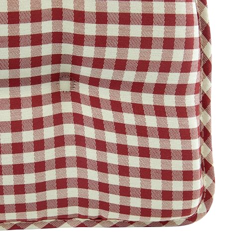Klear Vu Omega Non-Slip Chair Cushions, Assembled in USA, U-Shaped Skid-Proof Seat Pads for Dining Room, Kitchen, Office, 15"x16" 4 Pack Gingham Red 4 Count - color: Gingham Red, size: 4 Pack