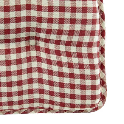 Non-Slip Chair Cushions, Assembled in USA, U-Shaped Skid-Proof Seat Pads for Dining Room, Kitchen, Office, 15"x16" - color: Gingham Red, size: 6 Pack