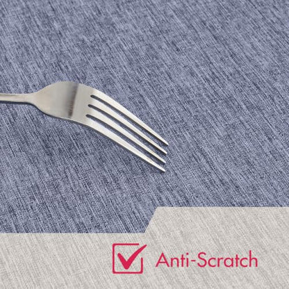 Denim Blue 17x17 Polyester Linen Farmhouse Cloth Napkins Set of 8 | Waterproof, Stain Resistant, Shrink Proof, Washable, fabric, Outdoor, Reusable, Dining, Wedding, Kitchen, Party, Birthday - color: Denim Blue