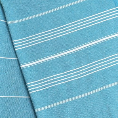 Bersuse Towels Anatolia XL Beach Blanket Throw Blanket Turkish Towel 100% Cotton Extra-Large Quick-Dry Lightweight Premium Peshtemal Towel - 61x82 Inches, Sea Blue - color: Sea Blue