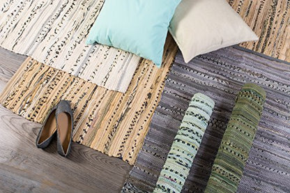 DII Chindi Home Collection Handwoven Multicolor Area Rag Rug, 20x31.5, Mint Green - color: Mint Green, size: 1'8" x 2'8" (Rectangular)