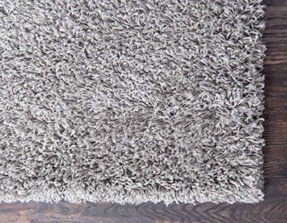 Unique Loom Solid Shag Collection Area Rug (2' 2" x 3' 1" Rectangle, Cloud Gray) - color: Cloud Gray, size: 2' x 3'1" (Rectangular)