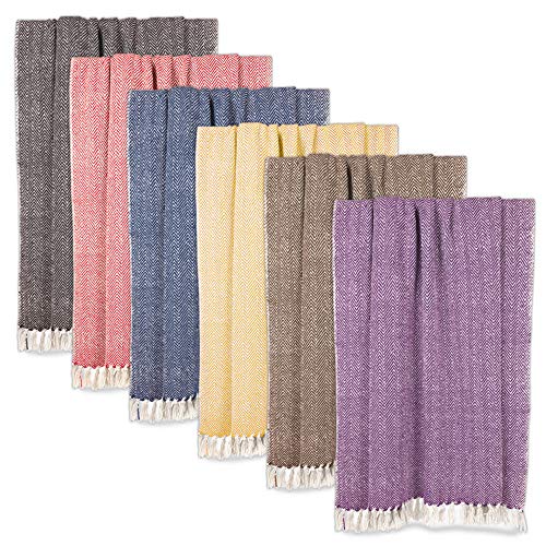 DII Chevron Throw Collection Handloomed Cotton, 50x60, Black - color: Black, size: 50x60"