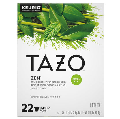 TAZO Tea Bag KCUP Zen, 22 CT (Pack of 4) - size: 22 Count (Pack of 4) Zen