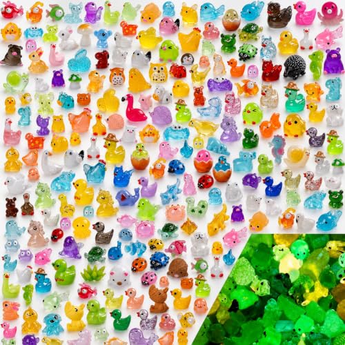 190 Pcs Mini Resin Animals Variety Pack,Assorted Tiny Animal Figurines for Fairy Garden,Dollhouse,Miniature Landscapes,Desk Pets & Resin Figures Decor - color: 190pc Animals