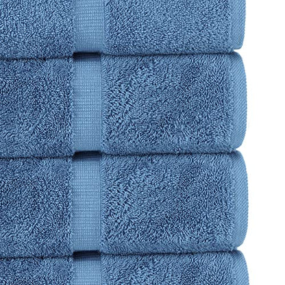 Chakir Turkish Linens | Hotel & Spa Quality 100% Cotton Premium Turkish Towels | Soft & Absorbent (6-Piece Hand Towels, Wedgewood) - color: Wedgewood