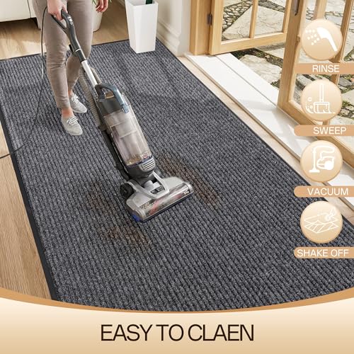 Amyracel Front Door Mat Indoor Outdoor Entrance, 24" x 72" All-Season Waterproof Doormat for Enterway, Heavy Duty Commercial Floor Mat, Fade Resistant, Rubber Back, Low Profile, Easy Clean | Commercial Floor Mat, Non Slip Natural Rubber Doormat, Fade Resi