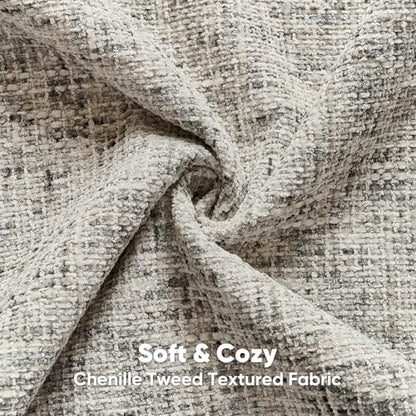 FUTEI Pack of 2 Tweed Chenille Throw Pillow Covers 12x20 Inch, Black | Premium Chenille Front/ Smooth Velvet Back,Hidden Zipper,Machine Washable,Pilling-Resistant,Colorfast, Insert Not Included. - color: Black, size: 20" x 12" (Pack of 2)