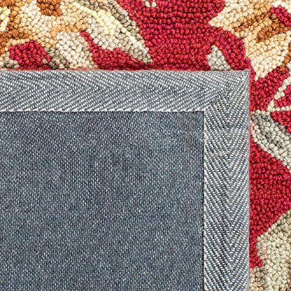 SAFAVIEH Chelsea Collection Accent Rug - 2'6" x 4', Red, Hand-Hooked French Country Wool, Ideal for High Traffic Areas in Entryway, Living Room, Bedroom (HK141C) - color: Red, size: 2'6" x 4' (Rectangular)