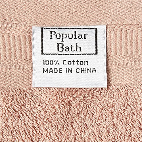 Zahari Home Sinatra 3 Piece Bathroom Towel Set Bath Towel Hand Towel Wash Cloth Absorbent, Blush - color: Blush