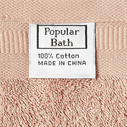 Zahari Home Sinatra 3 Piece Bathroom Towel Set Bath Towel Hand Towel Wash Cloth Absorbent, Blush - color: Blush