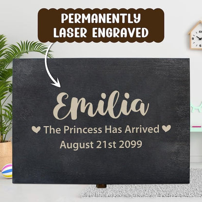 Personalized Baby Memory Box for Keepsakes Custom Engraved Wooden Newborn Gift Box with Lid - Baby Shower Gifts for Boys Girls Keepsake Chest - Storage Boxes for Photos Milestones First Year Treasures - style: 11. New Born Baby Designs