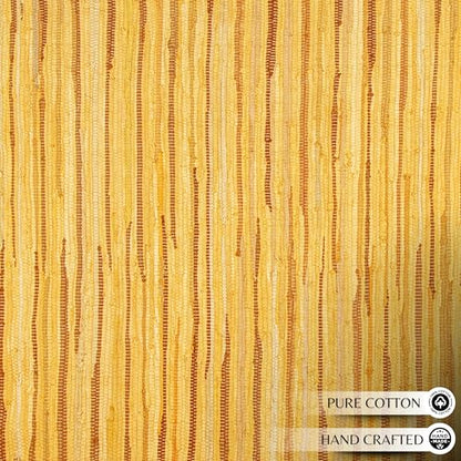 Chindi Area Rug 3x5 Feet - Mustard | Cotton Woven Rugs for Bedroom, Easy Clean Boho Throw Carpet - color: Mustard, size: 3 x 5 feet