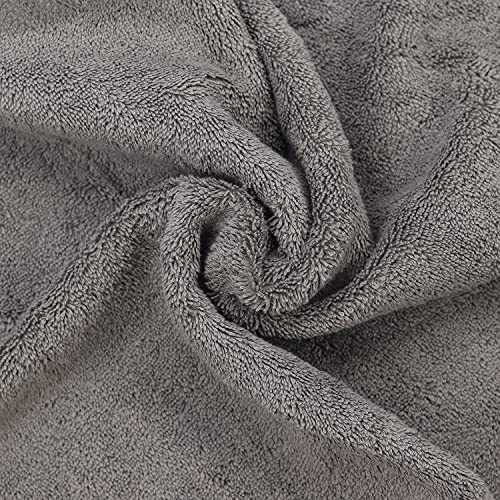 Monogrammed Hand Towel, Personalized Gift, Set of 2- Silver Block Letter Embroidered Towel - Extra Absorbent 100% Turkish Cotton - Soft Terry Finish - Initial L Gray - color: Gray & Silver, size: Initial L