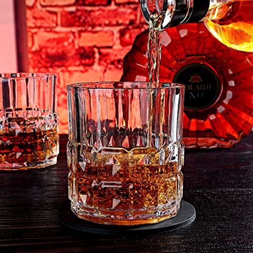Whiskey Gifts for Men Dad, Father's Day Anniversary Bourbon Gifts for Him | Dad Birthday Gifts Ideas from Daughter Son, Stainless Steel Whiskey Stones and Glasses Set for Housewarming Retirement Gifts - style: Straight Glasses+Stainless Steel Stones for D