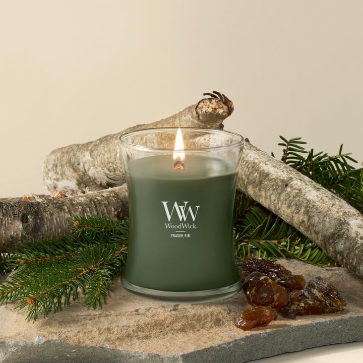 WoodWick Fraser Fir Medium Hourglass Candle,10 Oz - color: Fraser Fir, size: 9.7oz