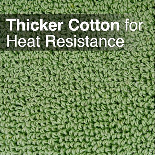 RITZ Terry Potholder & Hot Pad: Unparalleled Heat Resistant, Durable 100% Cotton – Ergonomically Designed for Optimal Grip – Easy-Care Machine Washable – 2-Pack, Cactus - color: Cactus Green, size: 2-Pack