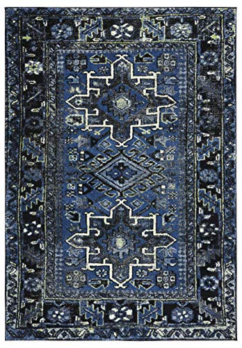SAFAVIEH Vintage Hamadan Collection Accent Rug - 2'3" x 4', Blue & Grey, Traditional Persian Design, Non-Shedding & Easy to Clean, Ideal for Front Door, Kitchen, Entryway, Foyer (VTH211N) - color: Blue/Grey, size: 2'3" x 4' (Rectangular)