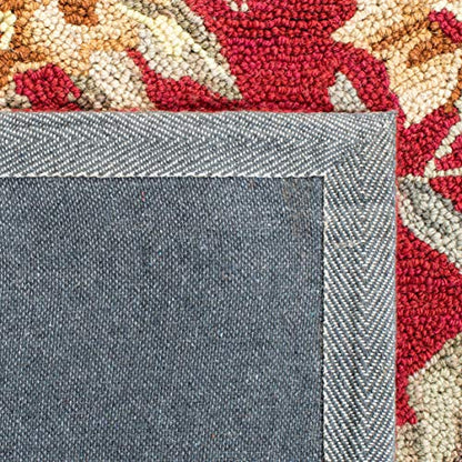 SAFAVIEH Chelsea Collection Accent Rug - 2'6" x 4', Red, Hand-Hooked French Country Wool, Ideal for High Traffic Areas in Entryway, Living Room, Bedroom (HK141C) - color: Red, size: 2'6" x 4' (Rectangular)