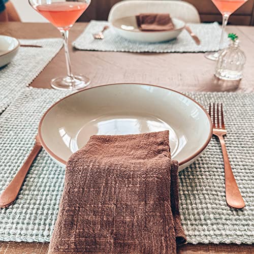 Mora Ceramic Large Pasta Bowls 30oz, Set of 4 - Serving, Salad, Dinner, etc Plate/Wide Bowl - Microwave, Oven, Dishwasher Safe Kitchen Dinnerware - Modern Porcelain Stoneware Dishes, Earl Grey - color: Earl Grey