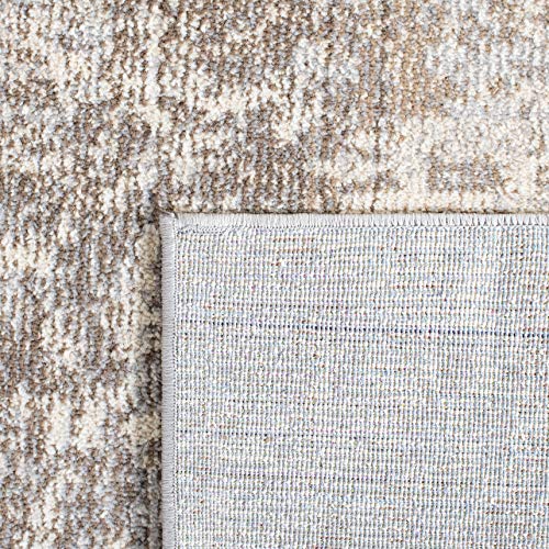 SAFAVIEH Madison Collection 2'2" x 10' GreyBeige MAD471G Modern Abstract Non-Shedding Entryway Foyer Living Room Kitchen Runner Rug - color: Grey/Beige, size: 2'2" x 10' (Runner)