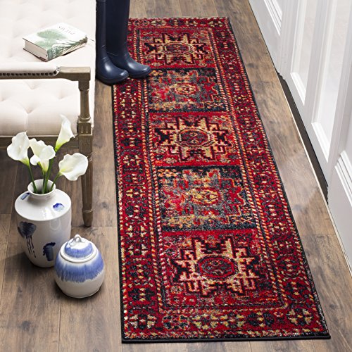 SAFAVIEH Vintage Hamadan Collection Runner Rug - 2'3" x 6', Red & Multi, Oriental Traditional Persian Design, Non-Shedding & Easy Care, Ideal for High Traffic Areas in Living Room, Bedroom (VTH213A) - color: Red/Multi, size: 2'3" x 6' (Runner)