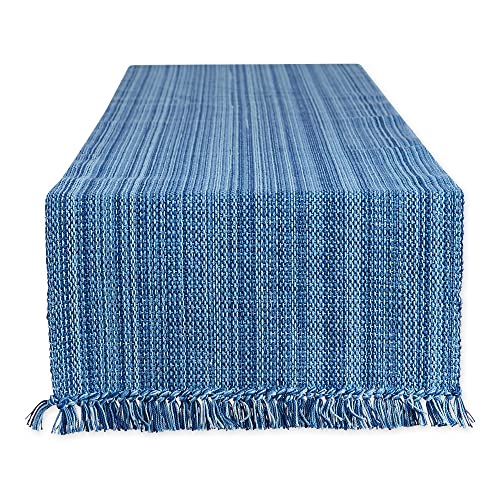 DII Variegated Tabletop Collection, Table Runner, 13x72, Nautical Blue - color: Nautical Blue, size: Table Runner, 13x72"