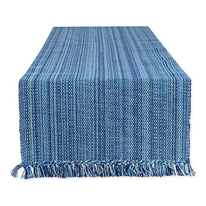 DII Variegated Tabletop Collection, Table Runner, 13x108, Nautical Blue - color: Nautical Blue, size: Table Runner, 13x108"