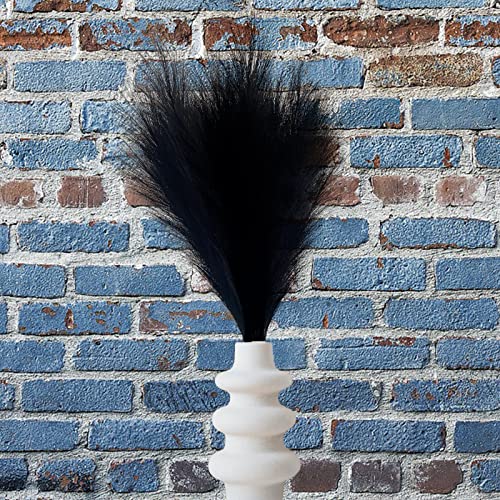 Artificial Faux Pampas Grass Large, 6Pcs 34" Fake Artificial Pampas Grass Decor Tall Fluffy Stems, Table Vase Filler Centerpiece for Living Room Kitchen Decor Boho Decor Wedding -Black - color: Black, size: 34" / 6 Pcs