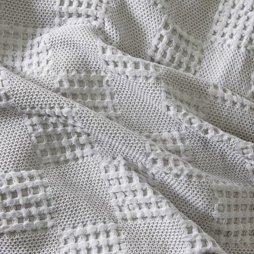 100% Cotton Waffle Weave Blanket Twin Size, Soft Lightweight Breathable Cozy Summer Blankets for Bed and Couch, Gray,180 x 200 cm / 71 x 79 inch - color: Gray, size: Twin 71x79 inch