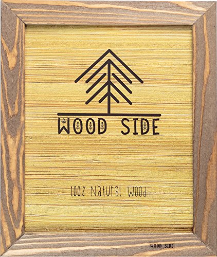 Rustic Wooden Picture Frame 9x12 Inch - 100% Natural Solid Eco Distressed Wood for Wall Mounting Tabletop Photo Frame - Walnut - size: 9x12