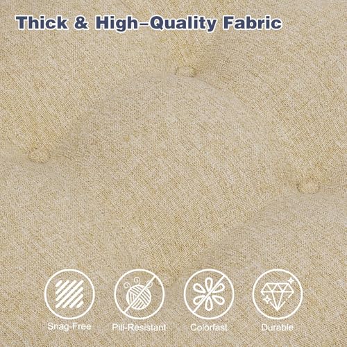baibu Patented Dual-Layer Dining Chair Cushion, 16.5 x 16.5 x 3.5 in, Beige | Single dual-layer memory foam cushion with silicone non-slip base, secure ties and a removable machine-washable cover. - color: Beige, size: 1 Count (Pack of 1)