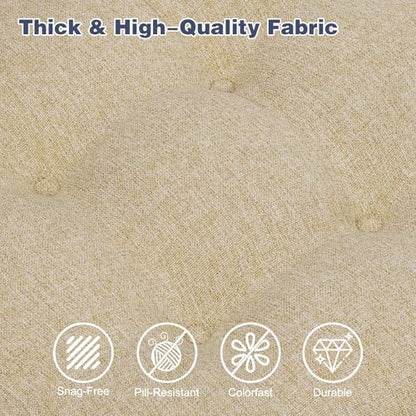 baibu Patented Dual-Layer Dining Chair Cushion, 16.5 x 16.5 x 3.5 in, Beige | Single dual-layer memory foam cushion with silicone non-slip base, secure ties and a removable machine-washable cover. - color: Beige, size: 1 Count (Pack of 1)