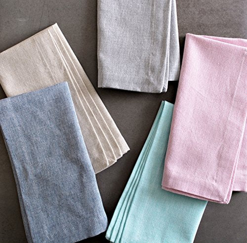 DII Chambray Kitchen, Tabletop Collection, Natural, Napkin Set - color: Natural, size: 20" x 20" (Set of 6)