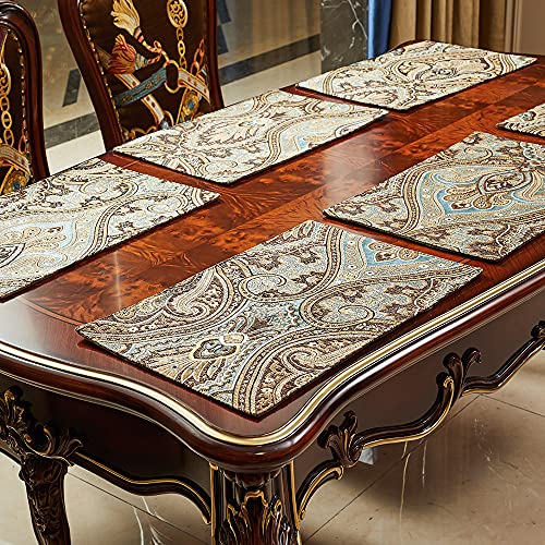 Luxury Vintage Table Runners 108 inches Long 1pc and Same Pattern placemats Set of 6pc