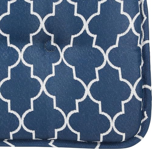 Non-Slip Chair Cushions, Assembled in USA, U-Shaped Skid-Proof Seat Pads for Dining Room, Kitchen, Office, 15"x16" - color: Geo Blue, size: 2 Pack