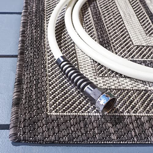SAFAVIEH Courtyard Outdoor Accent Rug 2'3"x5', Light Grey CY8475-37612 - color: Light Grey/Black, size: 2'3" x 5' (Rectangular)