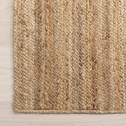 nuLOOM Rigo Hand Woven Farmhouse Jute Runner Rug, 2' 6" x 8', Natural - color: Natural, size: 2'6" x 8' (Runner)