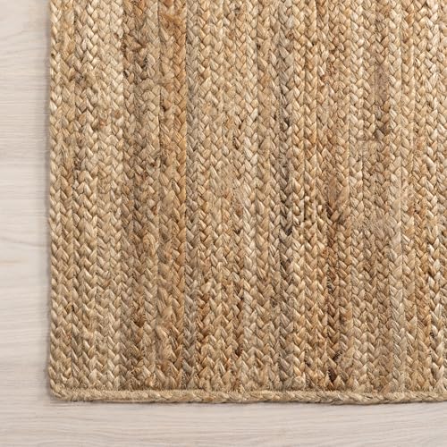 nuLOOM Rigo Hand Woven Farmhouse Jute Runner Rug, 2' 6" x 8', Natural - color: Natural, size: 2'6" x 8' (Runner)