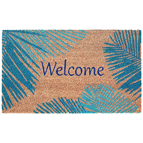 Liora Manne Natura Door Mat - Novelty Designs, Durable Natural Coir & Vinyl Back, Long Lasting Color, Foyers, Porches, Patios & Decks, Welcome, 2' x 3'