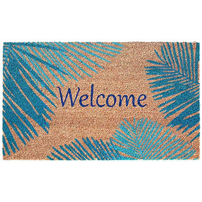 Liora Manne Natura Door Mat - Novelty Designs, Durable Natural Coir & Vinyl Back, Long Lasting Color, Foyers, Porches, Patios & Decks, Welcome, 2' x 3'