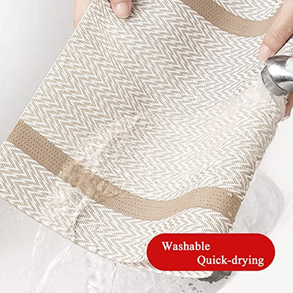 Placemats Washable Dinner Mats Easy to Clean PVC Table Mats Set of 6 (Stripe White) - color: Stripe White, size: placemats set of 6