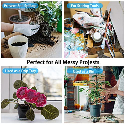 Repotting Mat for Indoor Plants Iridescent Plant Potting Mat Waterproof Potting Repotting Tray Gardening Gifts Mat Cactus Succulent,Orchid Potting Soil Mix Mess Control, 25.6" Garden Tool, Pots Mat