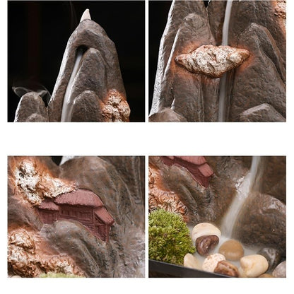Incense Burner Backflow Incense Burner Mountain and Flowing Water Creative Home Personalized Accessories Incense Burner Ornaments Backflow Incense Burner