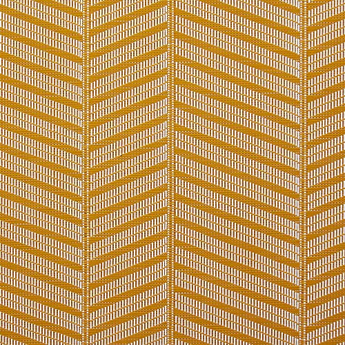DII Farmhouse Stripe Woven Tabletop Collection Placemat Set, 13x17.25, Honey Gold, 6 Piece - color: Honey Gold