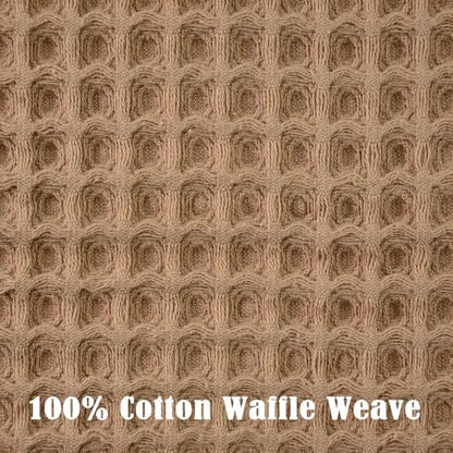 Jacquotha Waffle Bathroom Hand Towels 5-Piece (Tan) | Cotton, Soft, Lightweight, Lint Free, 13” x 29” - color: Tan