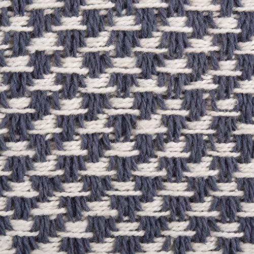 DII Woven Basics Collection 100% Cotton Knit Table Runner, 15x72, French Blue - color: French Blue, size: 15x72"