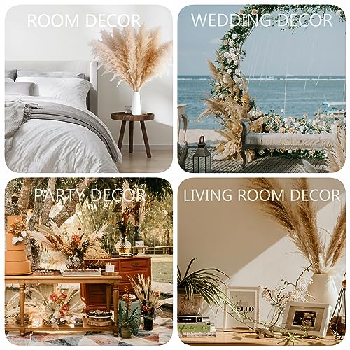10 Stems 30" inch Dried Pampas Grass Decor Tall, Large Pompas Grass, Boho Neutral Home Decor Bouquet, Fluffy Pampass Grass for Floor Vase Wedding Floral Arrangements Wall Farmhouse Table Decor