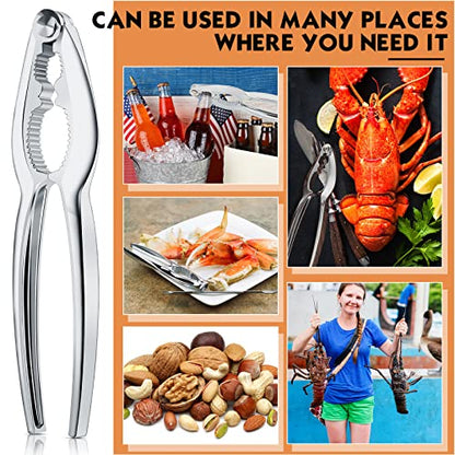 Zhehao 30 Pack Crab Claw Crackers Tool, Nut Shellfish Seafood Opener | Stainless steel, crab leg cracker set, lobster claw opener, shrimp tool, bulk pack for restaurant kitchen