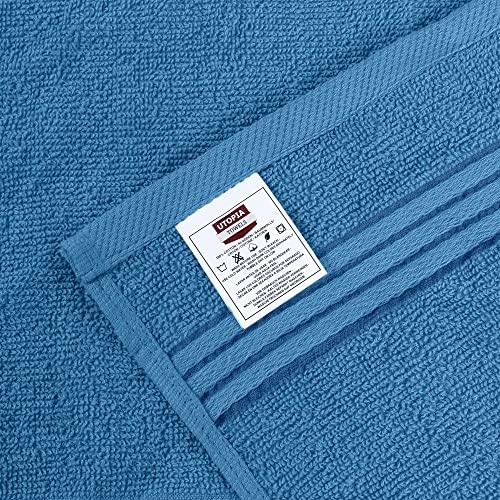 Utopia Towels 12 Pack Premium Wash Cloths, 12x12 in, Electric Blue | Highly Absorbent Soft Feel Lightweight Washcloths - Premium Ring Spun Cotton, Ideal for Bathroom, Spa, Gym & Face - color: Electric Blue